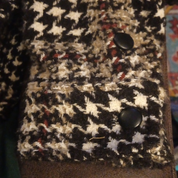 The Kooples Plaid Tweed Oversized Button Front Jacket - Picture 8 of 8